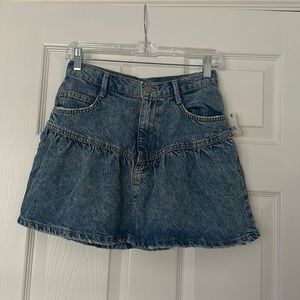 free people denim skirt